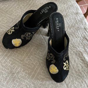 NEW Bridget Shuster Size 10 Black Suede Slide/Mule